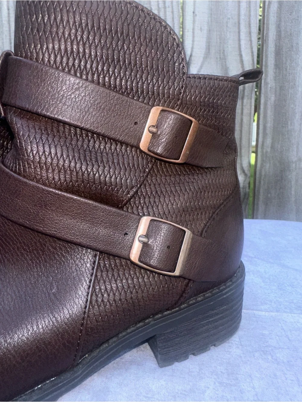Kohl's Women's Brown Buckle Strap Ankle Booties